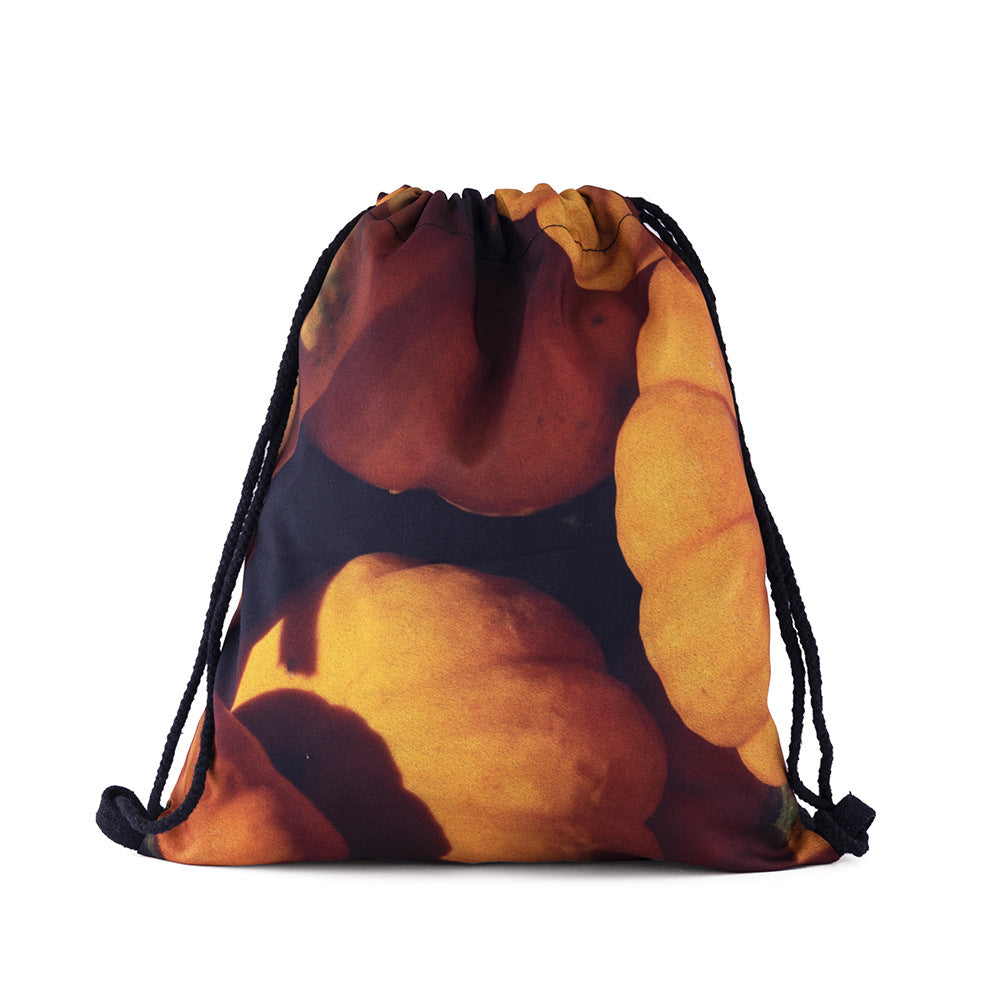 Wholesale Halloween Cartoon Print Oxford Cloth Drawstring Bag